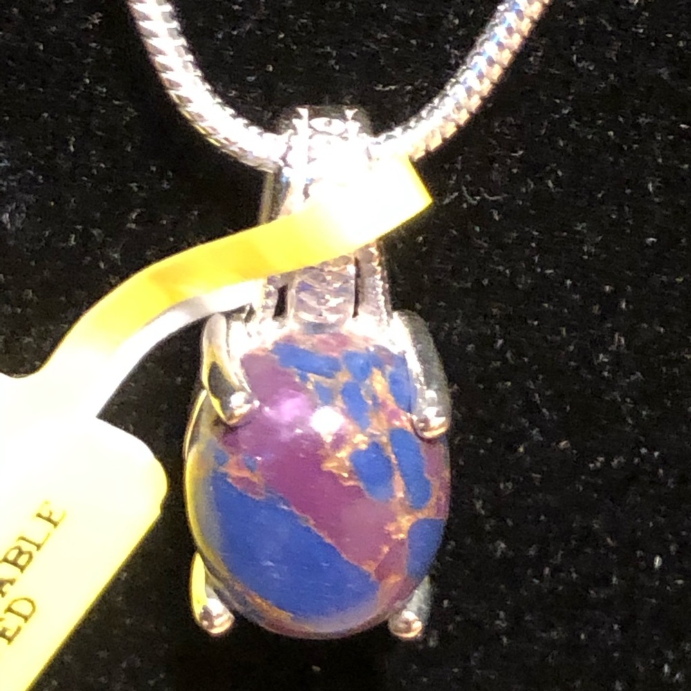 NWT Purple Mojave Turquoise Egg Necklace